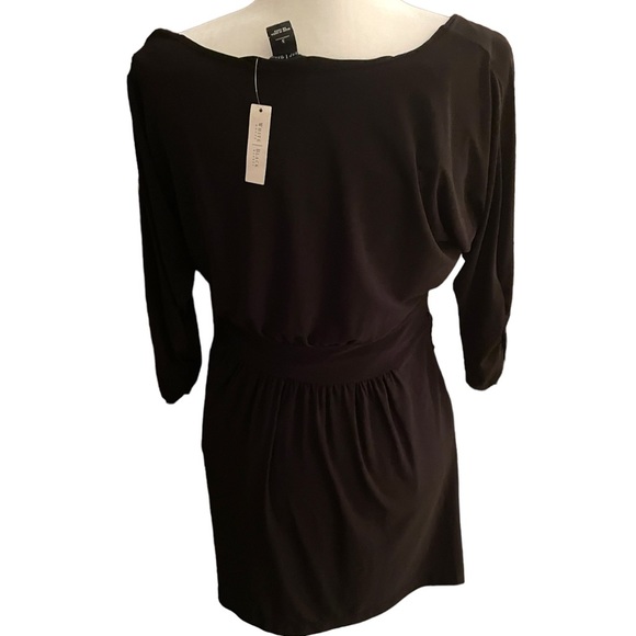 🖤4/$24 NWT WHBM White House Black Market Black Midi Dress S - Picture 5 of 6